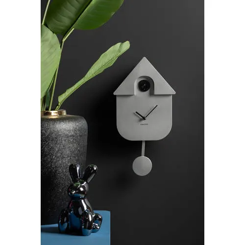 Karlsson Modern Cuckoo koekoeksklok metallic zilver, foto 3