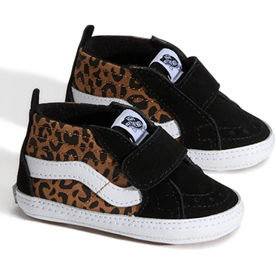 Vans SK8-Hi Crib hoge sneakers zwart met luipaardprint, foto 2