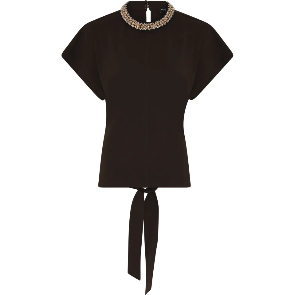 Bruuns Bazaar Alnusbbverena blouse donkerbruin, foto 2