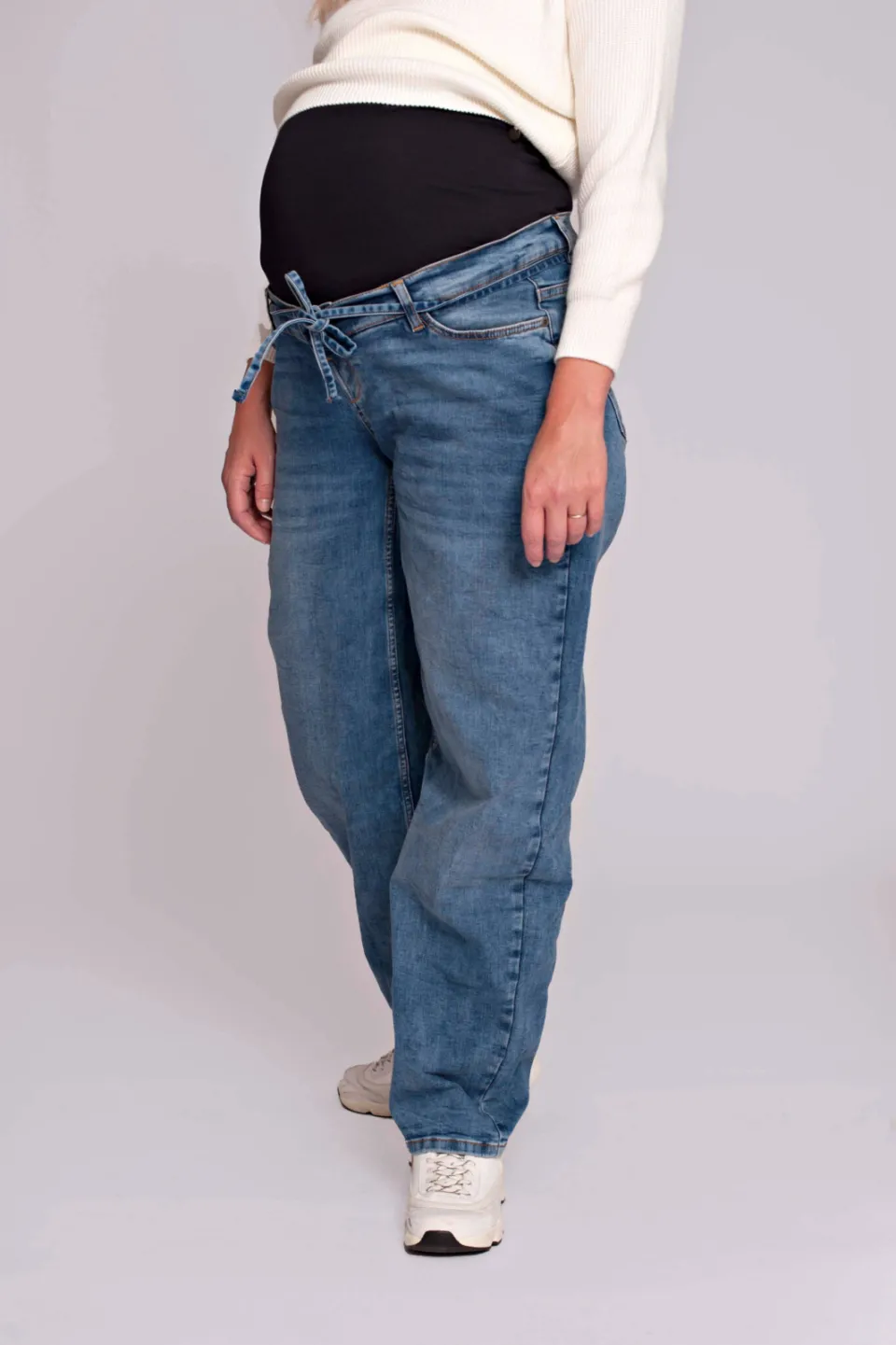 LOVE2WAIT zwangerschaps tapered jeans medium blue denim, foto 2