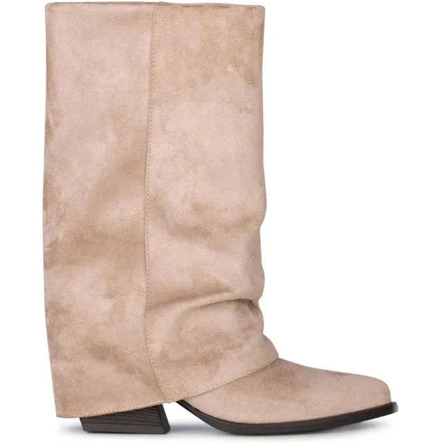 POSH by Poelman Lois cowboylaarzen met flap taupe