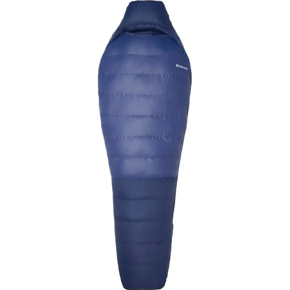 Marmot Mad River 15 donzen slaapzak blauw Arctic Navy/Arctic Mist