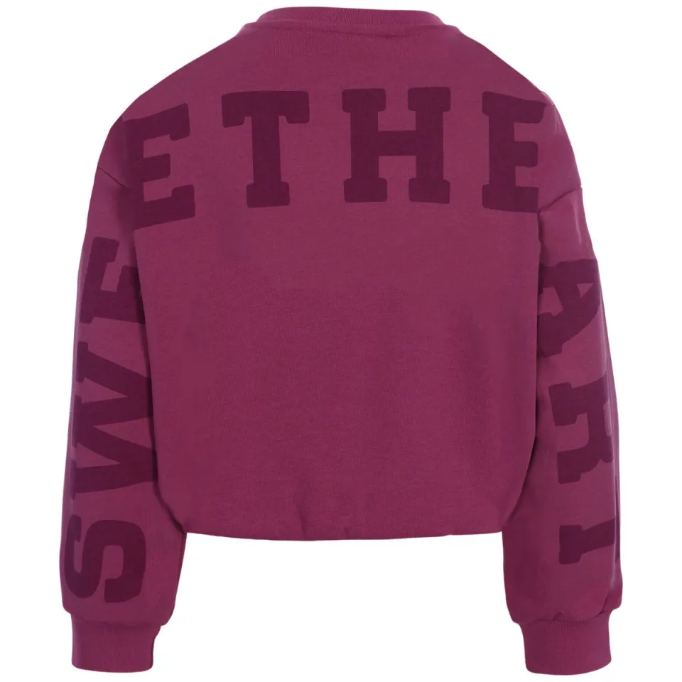 LOOXS little boxy cropped sweater met backprint - paars, foto 3