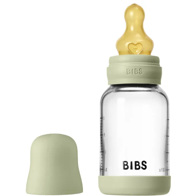 Bibs glazen babyfles 120 ml sage