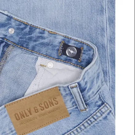 Only & Sons JUNIOR straight leg jeans light blue denim, foto 7