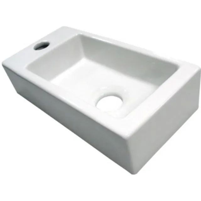 Best Design Fontein Best Design Mini-block 36x18 cm (kraangat links) Wit