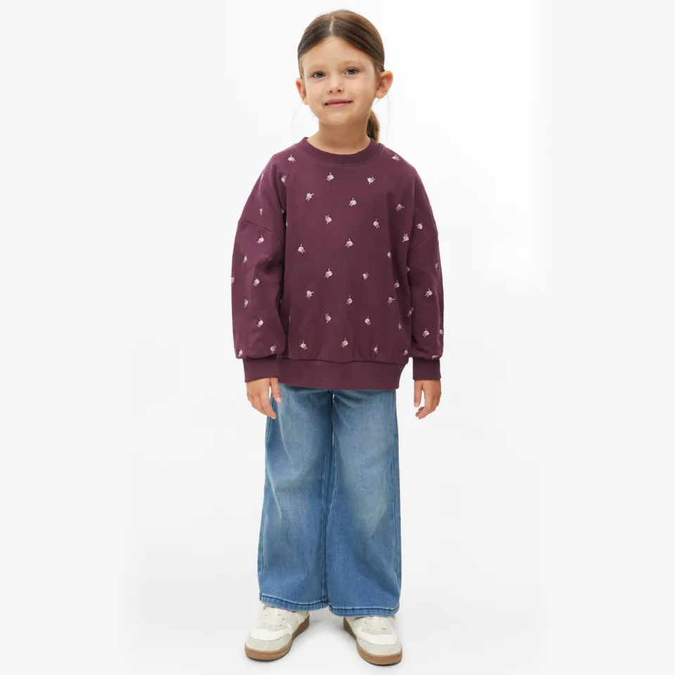 S.Oliver gebloemde sweater - donkerrood, foto 4