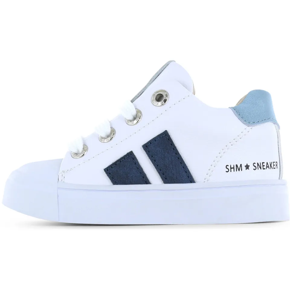 Shoesme leren sneakers wit/blauw, foto 4