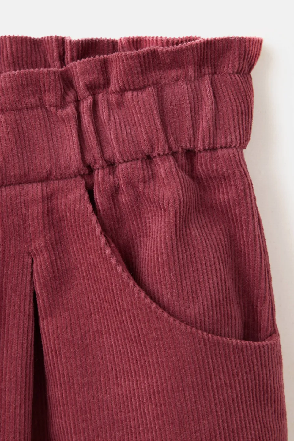 Mango corduroy casual broek rood, foto 5