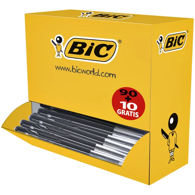 Bic Balpen bic m10 medium zwart doos