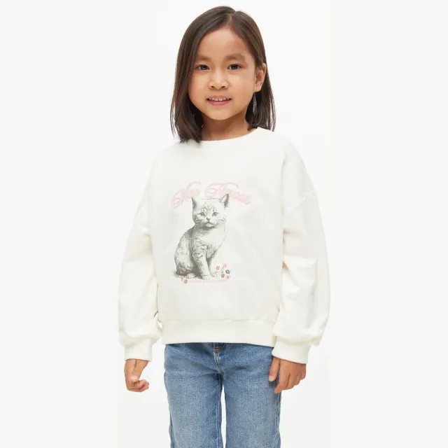 s.Oliver sweater met print - wit