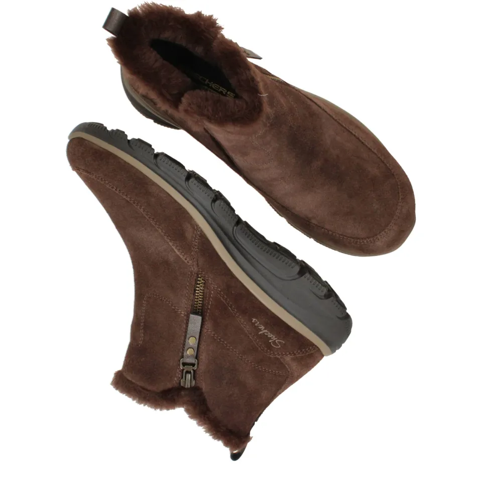 Skechers Relaxed Fit Easy Going Cool Zip enkellaarsjes bruin, foto 5