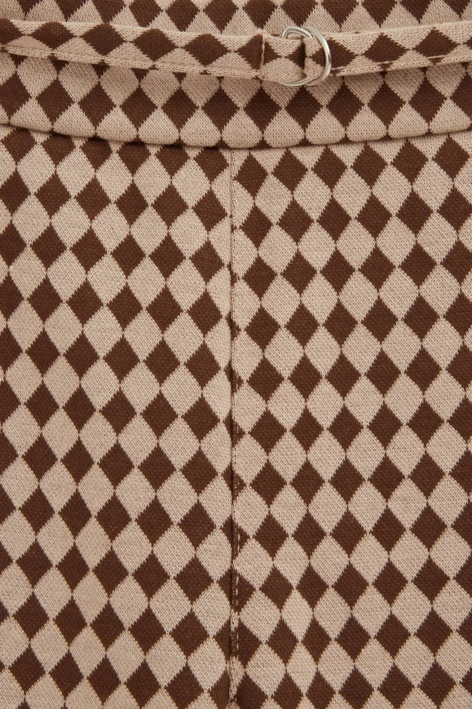 WE Fashion straight leg geruite broek beige, foto 6