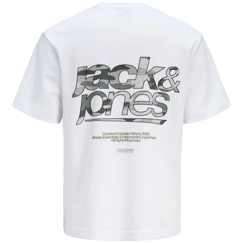 Jack & Jones junior t-shirt wit met backprint, foto 3
