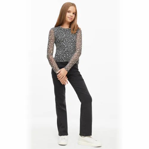 s.Oliver gebloemde longsleeve zwart