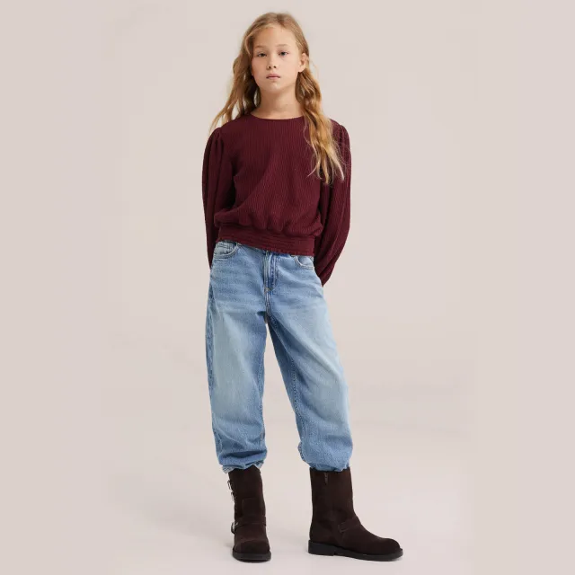 WE Fashion blousetop donkerrood