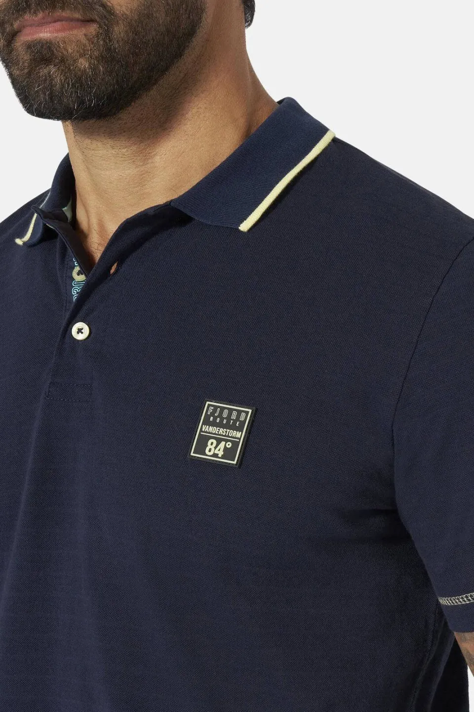 Jan Vanderstorm +FIT Collectie regular polo Plus Size JONATAR donkerblauw, foto 5