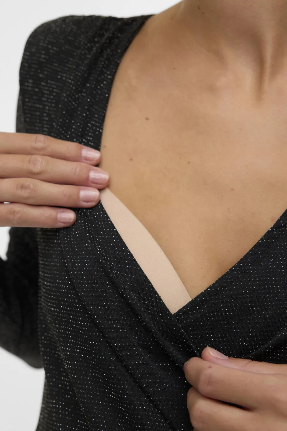 Mamalicious zwangerschapstop zwart met glitter, foto 7