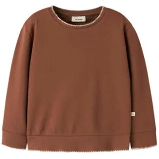 Lil' Atelier MINI loose fit sweater - bruin Effen