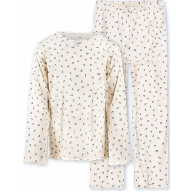 Little Label pyjama met bloemen print ecru, foto 2