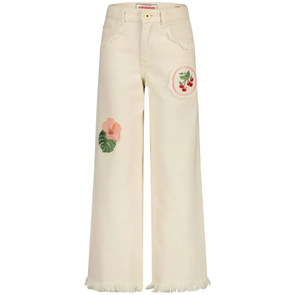 Vingino Cassie Special high waist wide leg jeans wit, foto 2