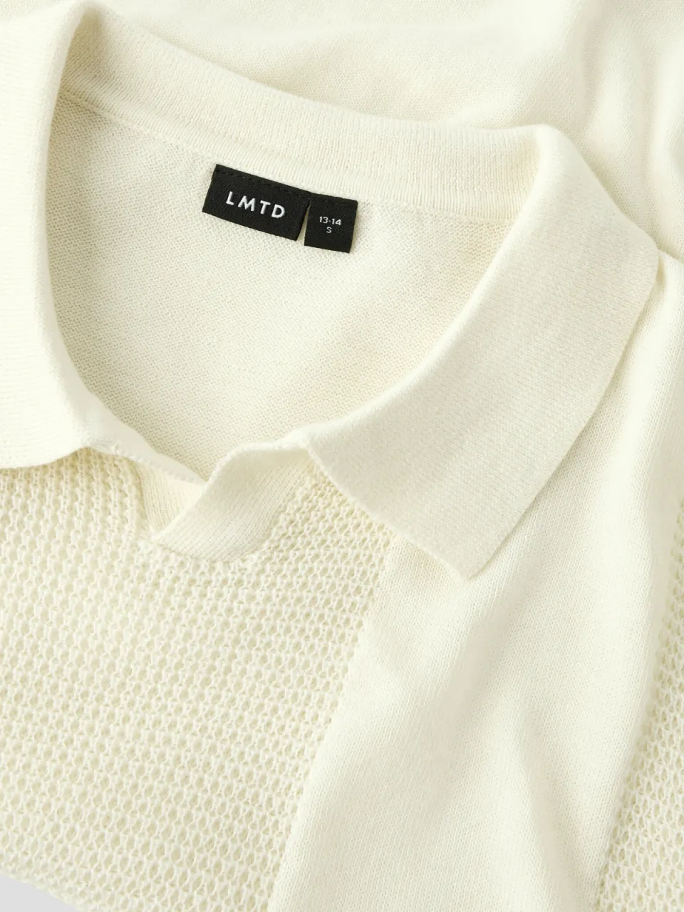 LMTD polo fijn gebreid wit, foto 5