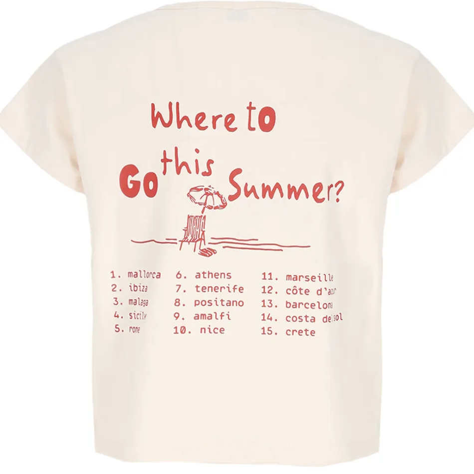 NoBell’ T-shirt met backprint offwhite, foto 3