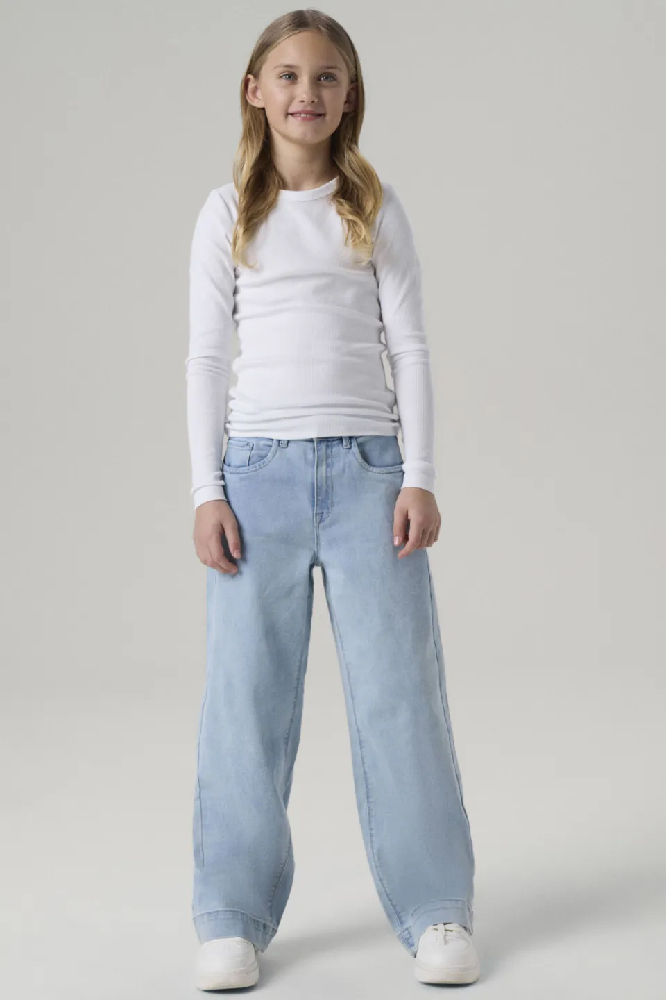 NAME IT KIDS wide leg jeans NKFROSE light blue denim