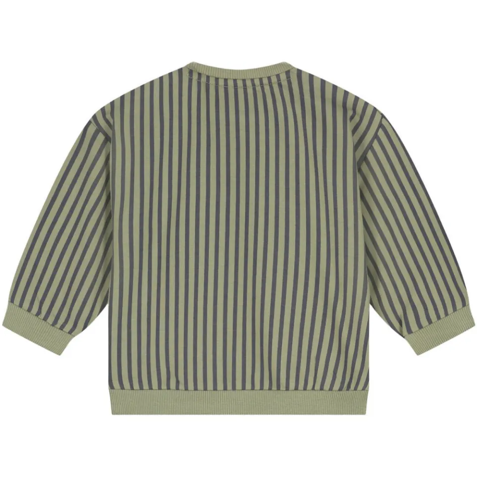 Babyface rechtvallende gestreepte sweater - groen, foto 3