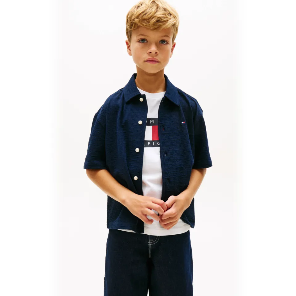 Tommy Hilfiger overhemd donkerblauw, foto 4