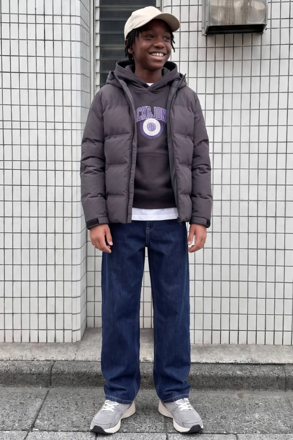 Jack & Jones JUNIOR hoodie met logo - donkergrijs, foto 5