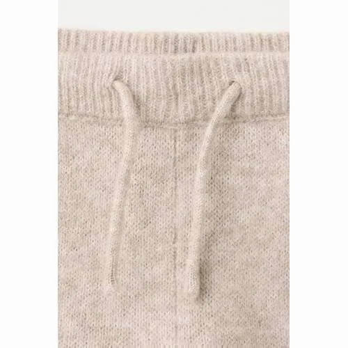 Mango Kids wide leg casual broek beige, foto 6