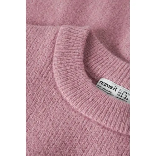 NAME IT gebreide midi jurk lila, foto 5