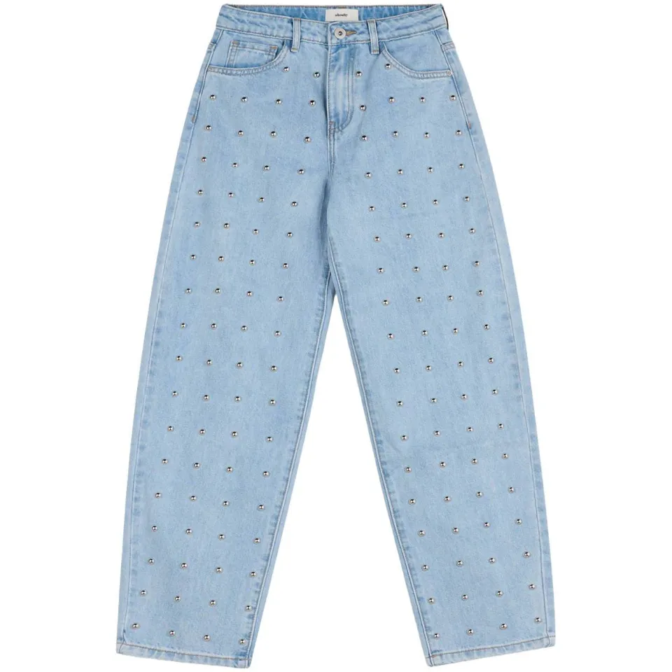 Shoeby barrel jeans met studs - lichtblauw, foto 2
