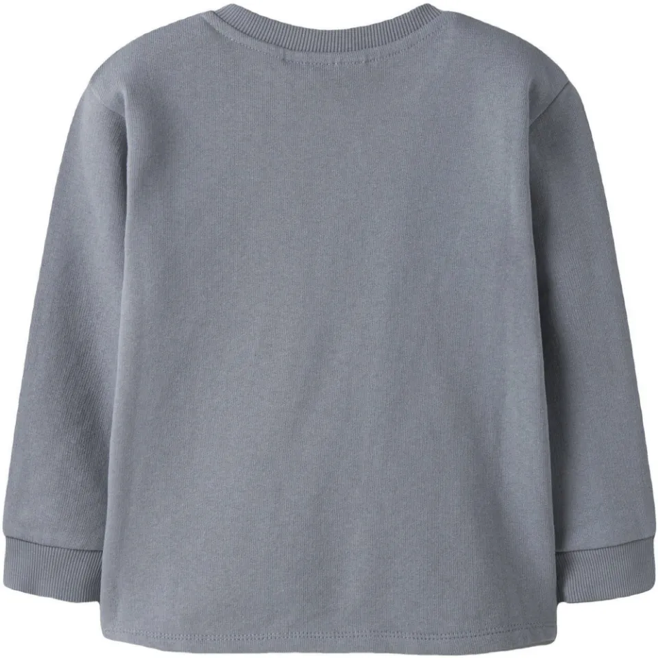 Lil' Atelier MINI sweater blauw Jongens Katoen Ronde hals Effen, foto 2