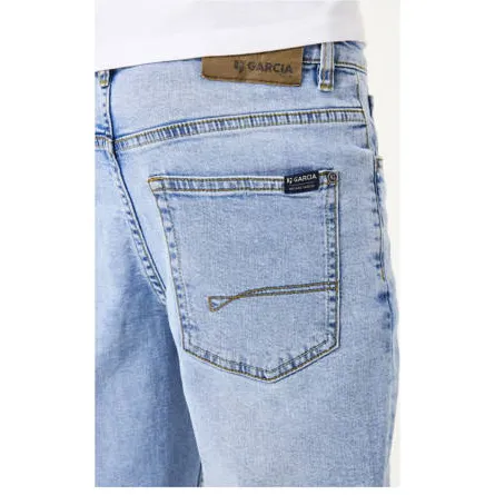 Garcia straight leg jeans high waist light blue denim, foto 5