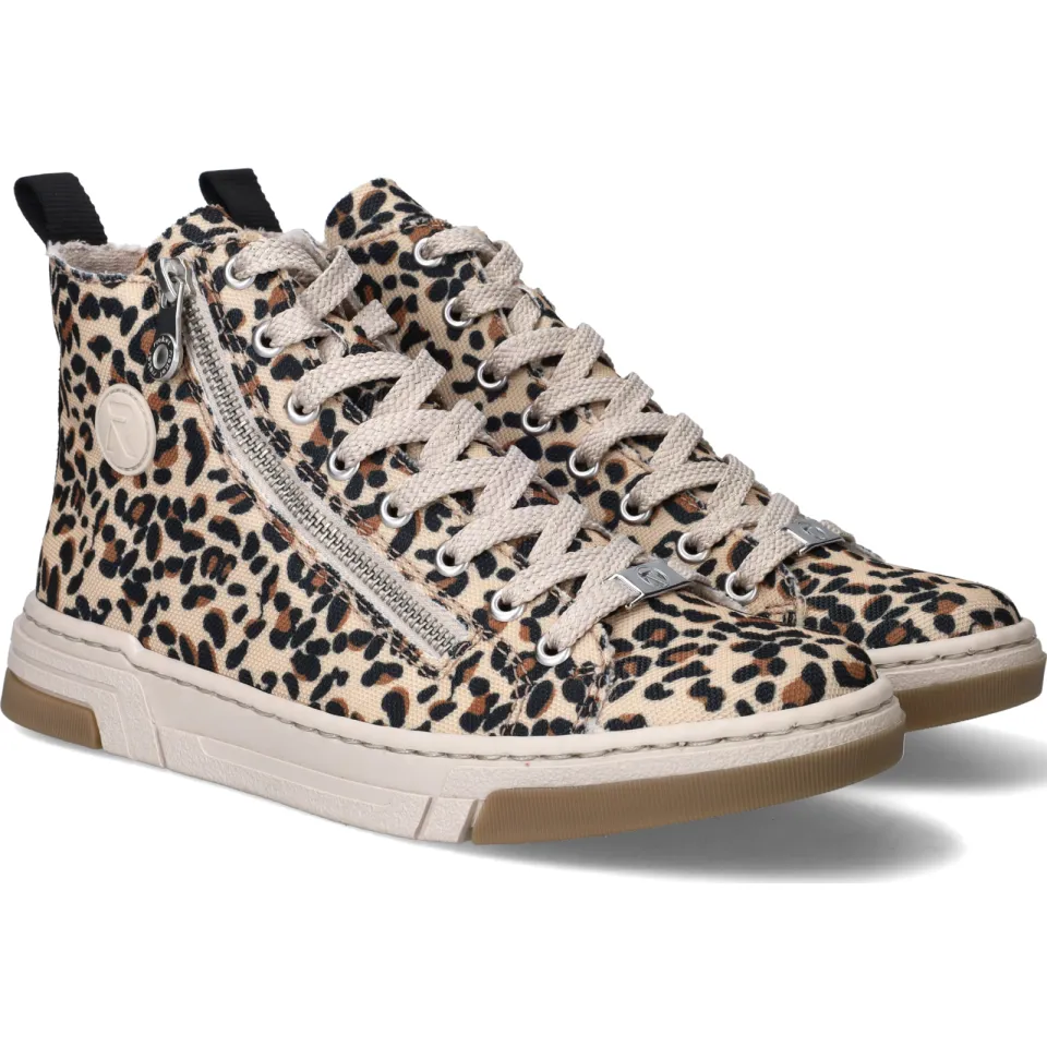 Rieker N3903-90 hoge sneakers beige, foto 3