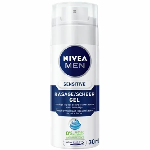 1+1 gratis: NIVEA Men Scheergel Sensitive Mini 30 ml