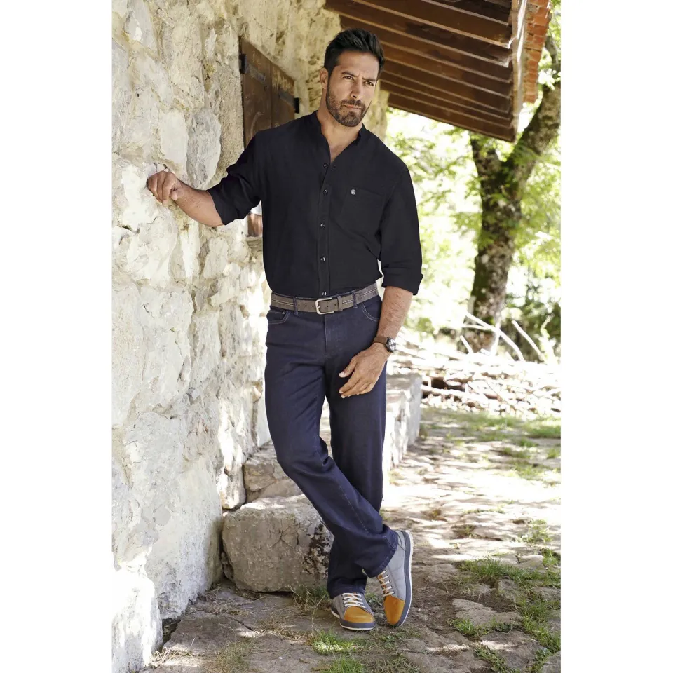 Jan Vanderstorm casual overhemd zwart, foto 4