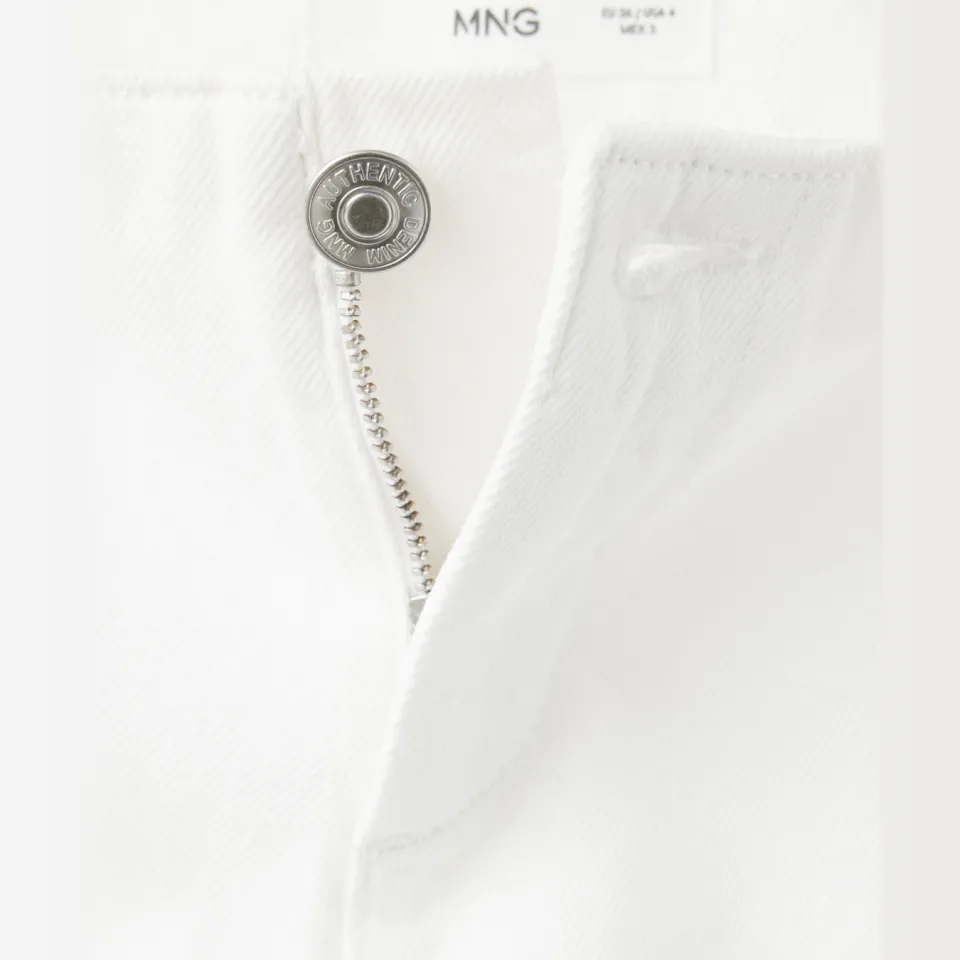 Mango TEEN wide leg jeans - wit, foto 6
