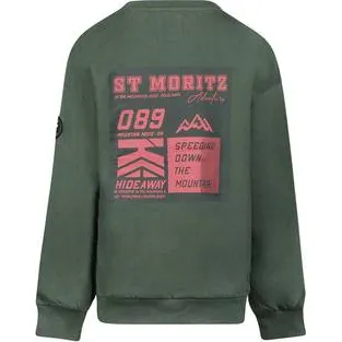 No Way Monday oversized sweater met backprint - groen, foto 3
