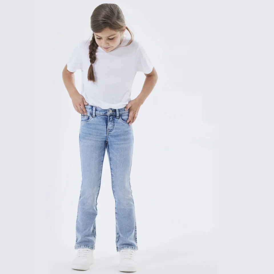 NAME IT KIDS bootcut fit jeans NKFPOLLY light blue denim, foto 3