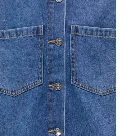 KIDS ONLY GIRL denim blouse met franjes mediumblauw, foto 3