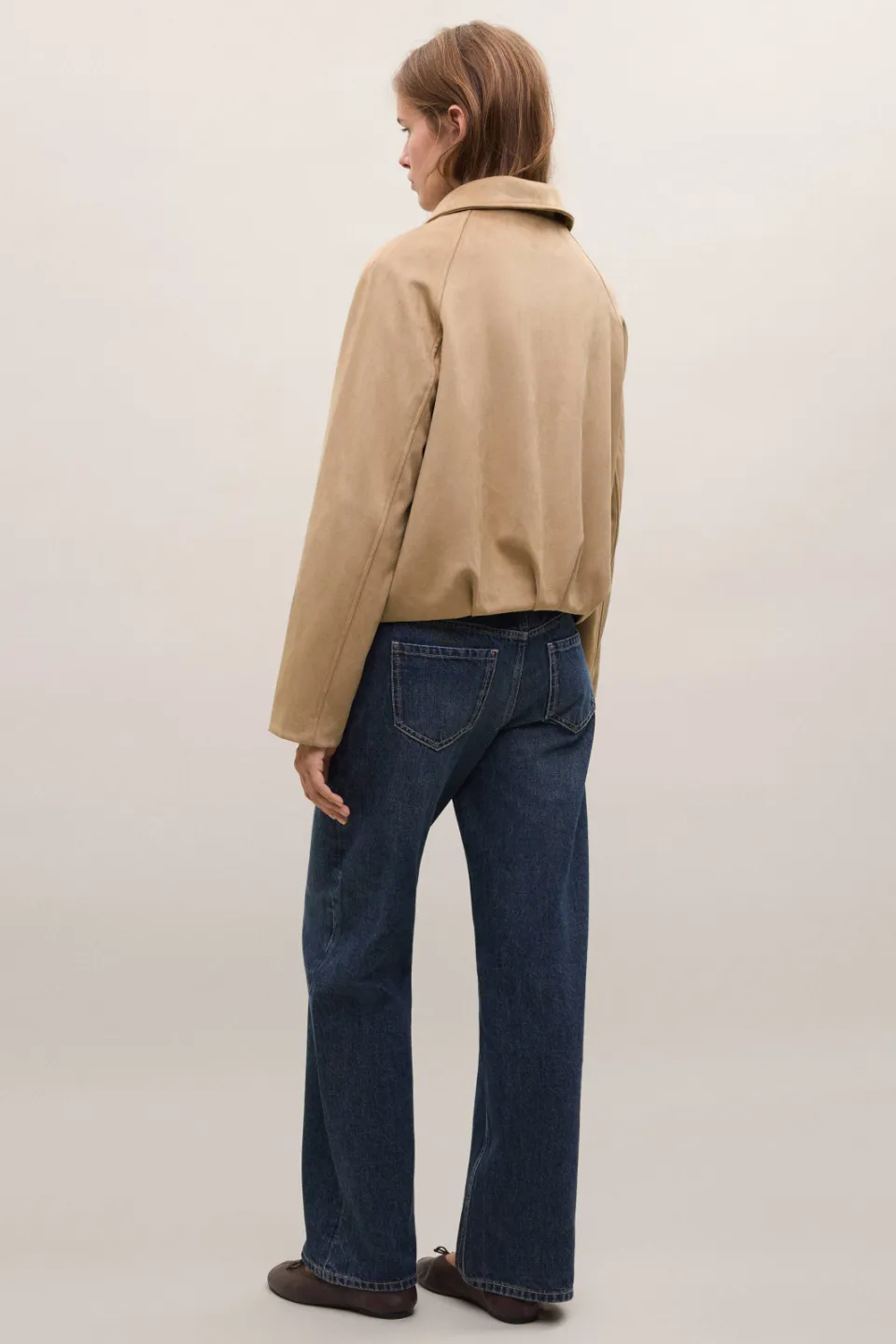 Mango suèdelook tussenjas beige, foto 7