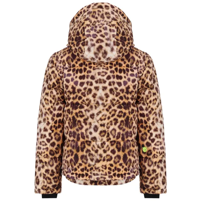 SuperRebel ski-jas met dierenprint - zand/zwart/bruin