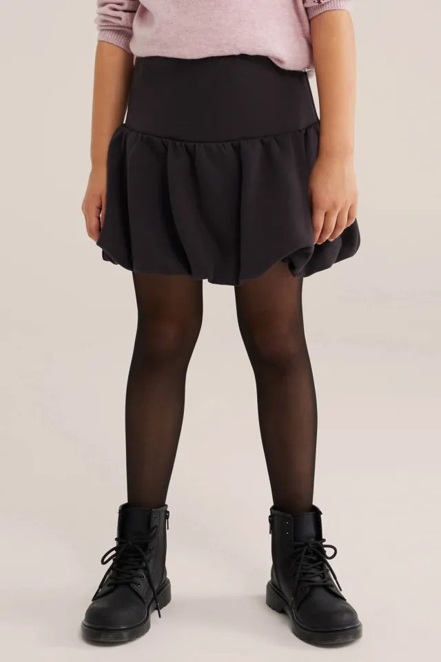 WE Fashion korte ballonrok zwart, foto 4