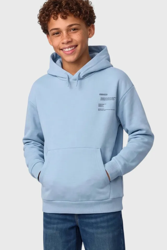 s.Oliver sweater met backprint - lichtblauw