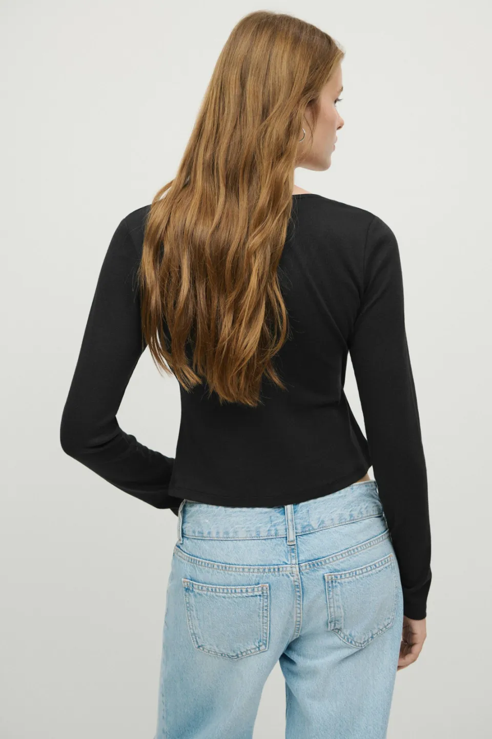 Mango overslagtop zwart, foto 6