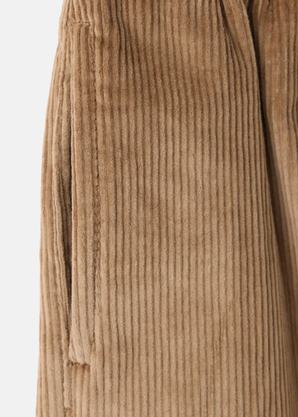 Mango corduroy casual broek bruin, foto 4