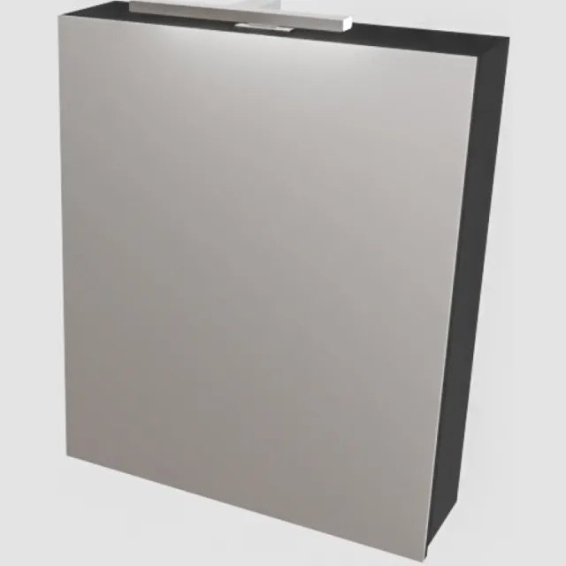 Boss & Wessing Cube spiegelkast mat zwart